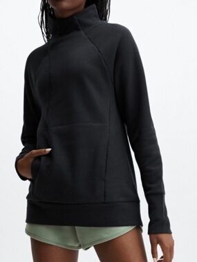Fabletics Women Zaylee Funnel Neck Tunik Black Half-Zip Sweater Size M